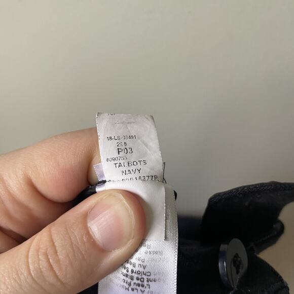 Talbots Womens Dress Pants Size 12 Petite Bi Stretch Straight Leg Curvy Navy - Picture 6 of 11